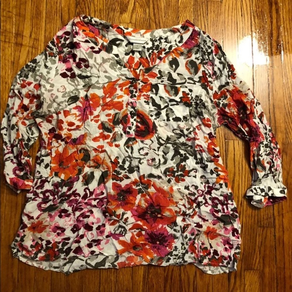 Christopher & Banks Floral Blouse - Picture 1 of 2